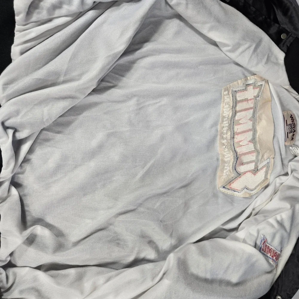 Vintage Summit Racing Westark Satin Bomber Jacket XL Made in USA Nice but Flawed